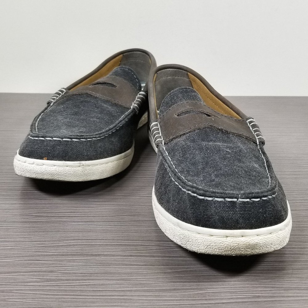 Cole Haan Pinch Weekender Loafers, Gray & Brown Canvas & Leather Mens Size 9.5 M - Picture 4 of 12